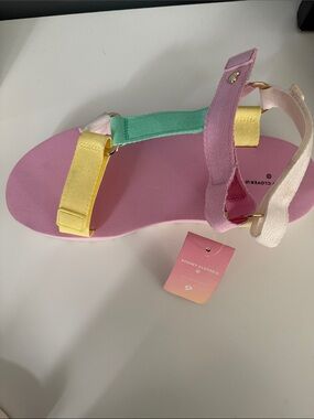 NWT Stoney Clover Pink Multi-Color Strap Sandal